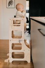 Last inn bildet i Galleri-visningsprogrammet, Kjøkkenhjelper 4 i 1 NATURE i 100% Bjørk tre - Matbord / Barnebord / Sklie