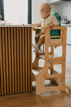 Last inn bildet i Galleri-visningsprogrammet, Kjøkkenhjelper 4 i 1 NATURE i 100% Bjørk tre - Matbord / Barnebord / Sklie