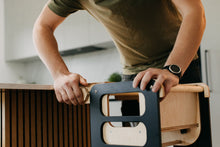 Last inn bildet i Galleri-visningsprogrammet, Kjøkkenhjelper 4 i 1 BLACK - Baby spisebord / Bord + barnestol / Sklie