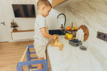 Last inn bildet i Galleri-visningsprogrammet, Multifunksjonell Montessori Kjøkkenhjelper 2 i 1 BLUE barnestol +bord