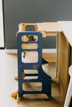 Last inn bildet i Galleri-visningsprogrammet, Kjøkkenhjelper 4 i 1 BLUE - Baby spisebord / Bord + barnestol / Sklie