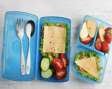 Last inn bildet i Galleri-visningsprogrammet, Barnebestikk sett i stål 4-pk - 2 gafler og 2 skjeer ergonomisk håndtak