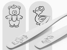 Last inn bildet i Galleri-visningsprogrammet, Barnebestikk sett i stål 4-pk - 2 gafler og 2 skjeer ergonomisk håndtak