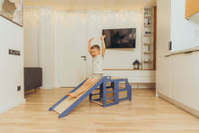 Last inn bildet i Galleri-visningsprogrammet, Multifunksjonell Montessori Kjøkkenhjelper 2 i 1 BLUE barnestol +bord