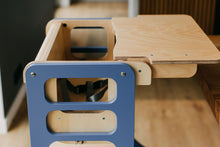 Last inn bildet i Galleri-visningsprogrammet, Kjøkkenhjelper 4 i 1 BLUE - Baby spisebord / Bord + barnestol / Sklie