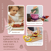 Last inn bildet i Galleri-visningsprogrammet, Matlagingsutstyr sett for barn - trygg kjøkkenutstyr for små hender