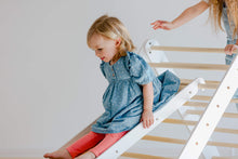 Last inn bildet i Galleri-visningsprogrammet, Sammenleggbar Klatrestativ med sklie i bjørk tre