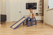 Last inn bildet i Galleri-visningsprogrammet, Multifunksjonell Montessori Kjøkkenhjelper 2 i 1 BLUE barnestol +bord