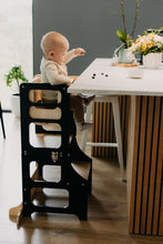 Last inn bildet i Galleri-visningsprogrammet, Kjøkkenhjelper 4 i 1 BLACK - Baby spisebord / Bord + barnestol / Sklie