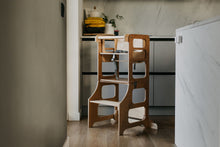 Last inn bildet i Galleri-visningsprogrammet, Kjøkkenhjelper 4 i 1 NATURE i 100% Bjørk tre - Matbord / Barnebord / Sklie