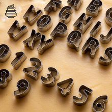 Last inn bildet i Galleri-visningsprogrammet, Tallkjeks fra 0 til 9 / Tallformer i rustfritt stål / Baking med barn