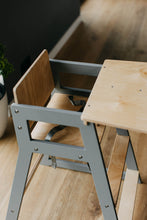Last inn bildet i Galleri-visningsprogrammet, Høy spisestol til barn i bjørk tre / kjøkkenstol til baby / bruk den med eller uten spisebord