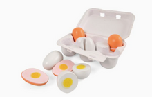 Last inn bildet i Galleri-visningsprogrammet, Matbutikk Lekesett - lekemat i tre, egg og mye lekekjøkken utstyr