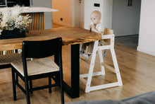 Last inn bildet i Galleri-visningsprogrammet, Høy spisestol til barn i bjørk tre / kjøkkenstol til baby / bruk den med eller uten spisebord