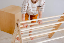 Last inn bildet i Galleri-visningsprogrammet, Sammenleggbar Klatrestativ med sklie i bjørk tre