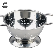 Last inn bildet i Galleri-visningsprogrammet, Liten dørslag for små hender i rustfritt stål / Barnesil med 2 håndtak