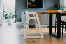 Last inn bildet i Galleri-visningsprogrammet, Høy spisestol til barn i bjørk tre / kjøkkenstol til baby / bruk den med eller uten spisebord