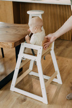 Last inn bildet i Galleri-visningsprogrammet, Høy spisestol til barn i bjørk tre / kjøkkenstol til baby / bruk den med eller uten spisebord