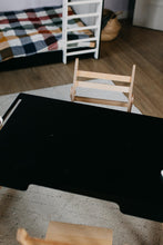 Last inn bildet i Galleri-visningsprogrammet, Praktisk barne bord i bjørk tre / sammenleggbar på 1-2-3