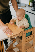 Last inn bildet i Galleri-visningsprogrammet, Kjøkkenhjelper 4 i 1  NATURE i Bjørk tre - Baby spisebord / Barnebord / Sklie
