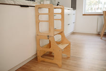 Load the image in the Gallery View program, Multifunctional Montessori Kitchen aids 2 in 1 Nature highchair + table + slide
