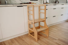Load the image in the Gallery View program, Multifunctional Montessori Kitchen aids 2 in 1 Nature highchair + table + slide
