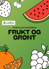 Last inn bildet i Galleri-visningsprogrammet, Fargelegginsbok - frukt og grønt fra Kjøkkenhjelper.no
