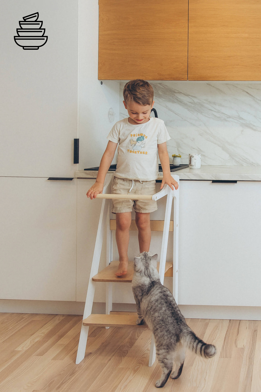 Sammenleggbar Kjøkkenhjelper WHITE